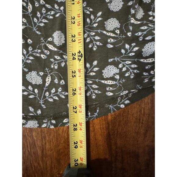 Lucky Brand Green V-Neck Tunic Bohemian Floral Embroidered Lace Tank Plus 1X - Picture 5 of 11